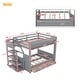 preview thumbnail 4 of 10, Wood Full Size Convertible Bunk Bed with Storage Staircase, Bedside Table, and 3 Drawers