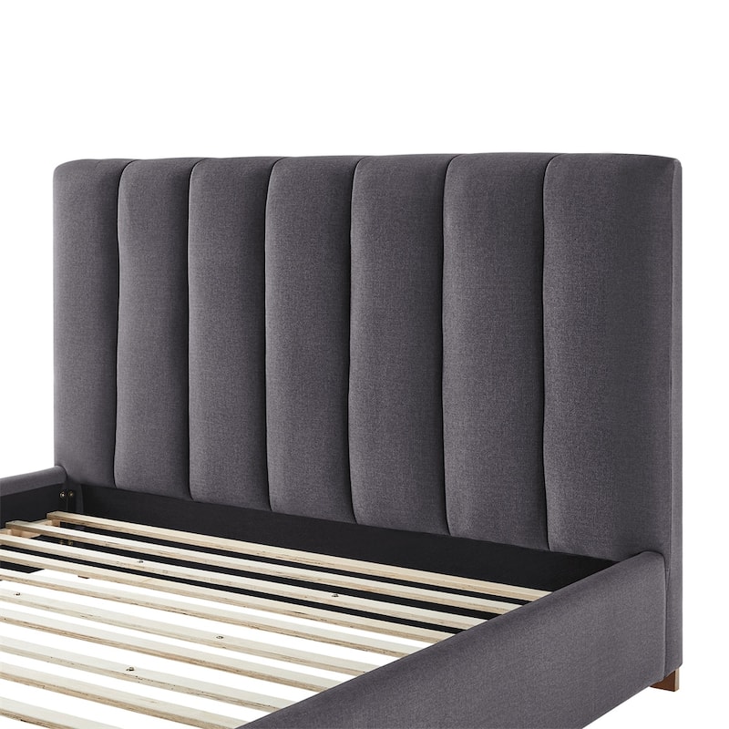 Full Size Modern Design Bed Frame Upholstered Queen Bed Frame Platform