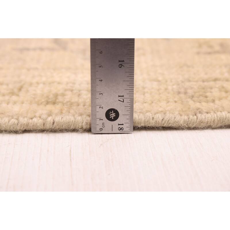 ECARPETGALLERY Hand-knotted Kavya Oushak Light Khaki Wool Rug - 5'10 x 8'11