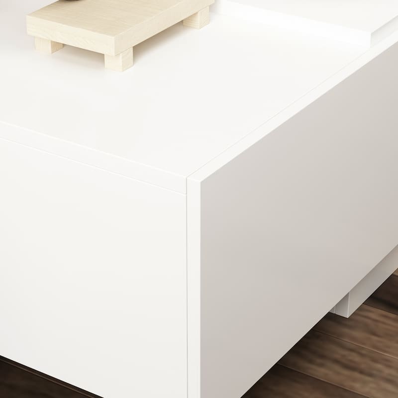 94.5" TV Stand Efficient Cable Management and Spacious Storage Console