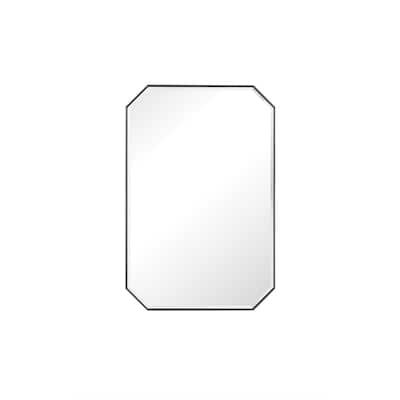 Rohe 24" Octagonal Mirror, Satin Nickel - 24