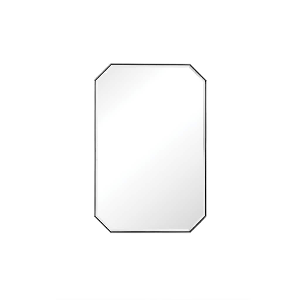 Rohe 24" Octagonal Mirror, Satin Nickel - 24