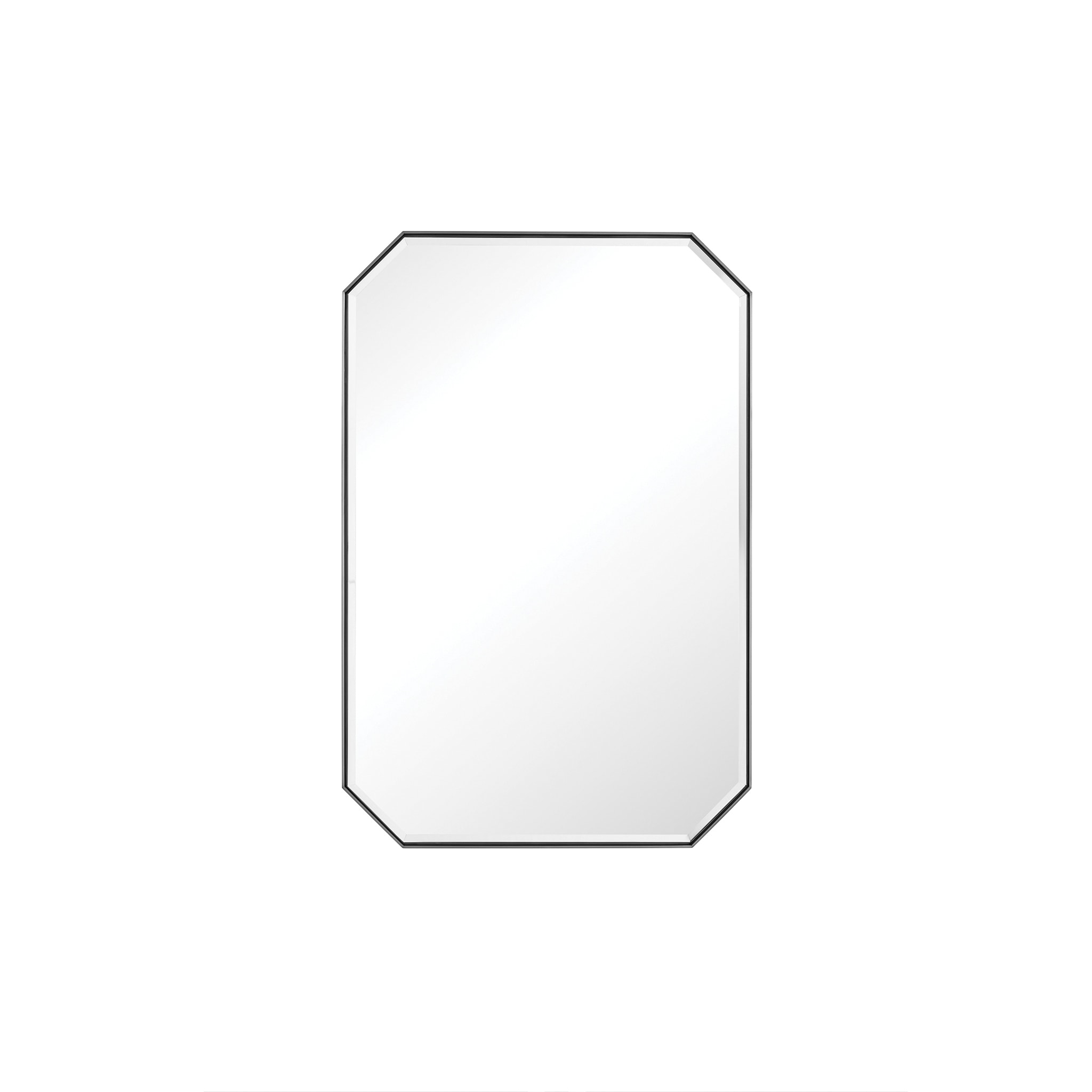 James Martin Vanities Rohe 24" Octagonal Mirror, Satin Nickel - 24