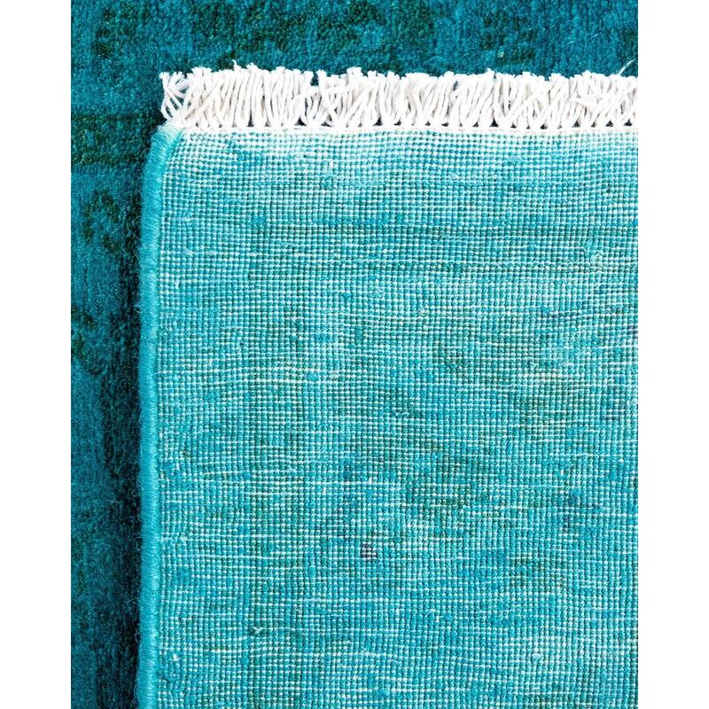 Contemporary Overdyed Wool Hand Knotted Runner - 2' 8" x 10' 4"