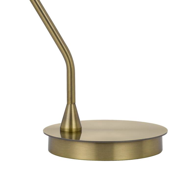 Sty 24 Inch Task Table Lamp, Swivel Brass Shade Angled Thin Metal Pole