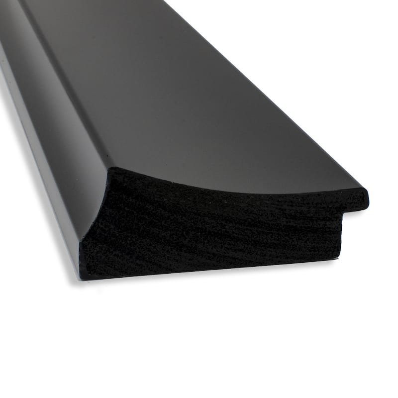Non-Beveled Wall Mirror - Grand Black Frame