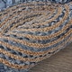 preview thumbnail 6 of 13, LR Home Organic Jute Braided Area Rug, Denim Blue and Natural