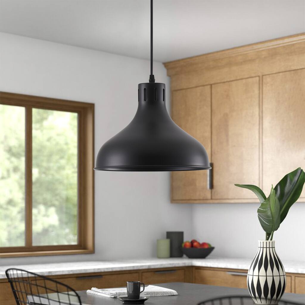 Vintage Industrial Black Metal Pendant Light for Kichen Island