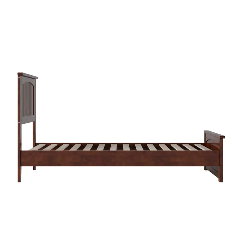 Naples Solid Wood Low Profile Platform Bed with Matching Footboard
