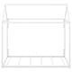 preview thumbnail 11 of 16, Metal Twin Size House Shape Platform Bed