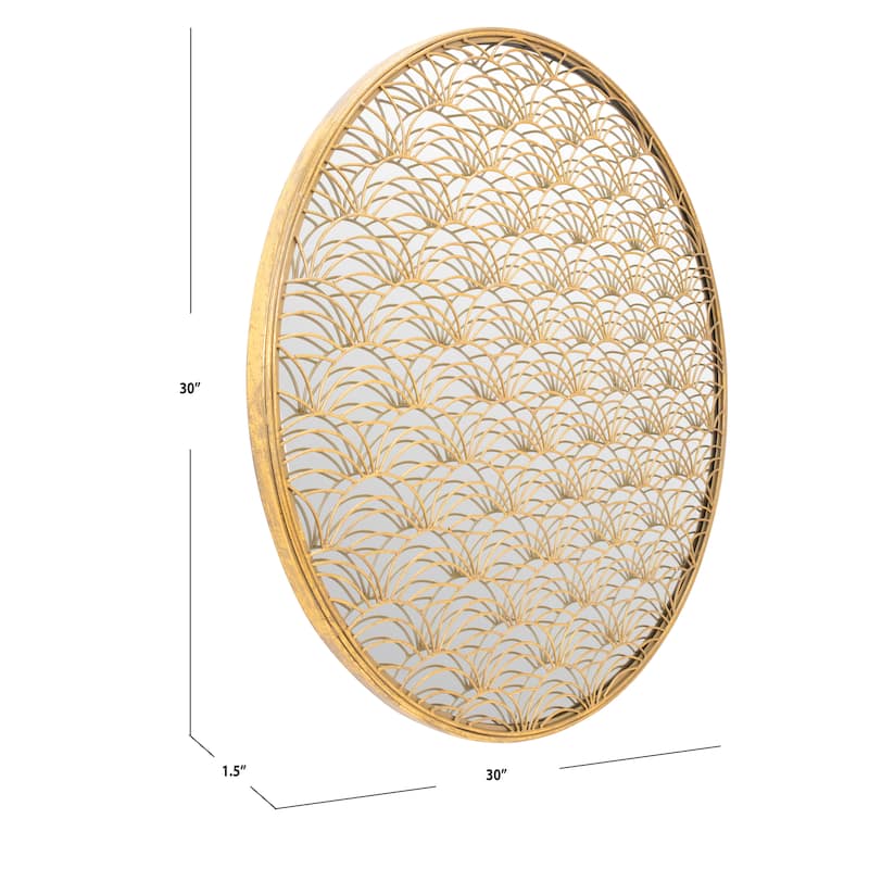SAFAVIEH Imani 30-inch Gold Round Decorative Mirror - 30" W x 1.5" L x 30" H - 30Wx2Dx30H