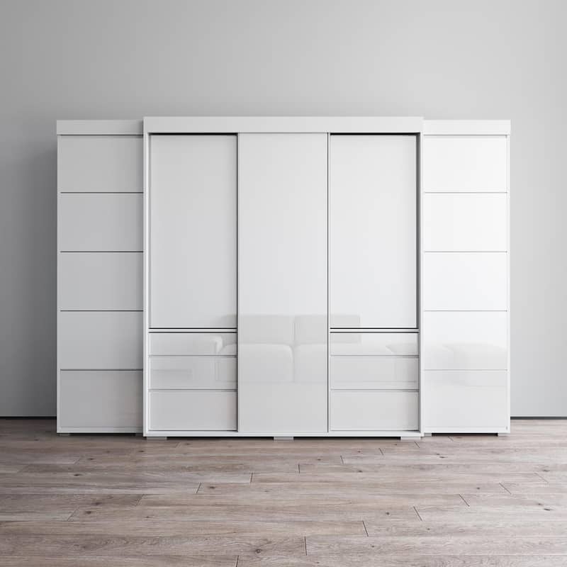 Monaco 3D-EXEX Wardrobe - White
