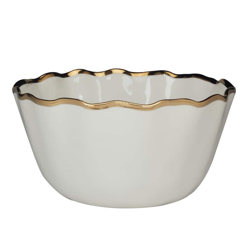 Certified International Regency Gold 144 oz. Deep Bowl 10.5" x 5.5" - 10.25" Diam x 5.5"