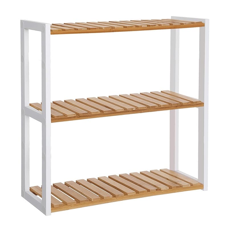 3-Tier Adjustable Plants Rack - 23.6"D x 5.9"W x 21.3"H - Natural + White