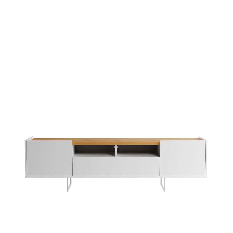 Winston 70.86 Media Cabinet Console with 6 Shelves - White