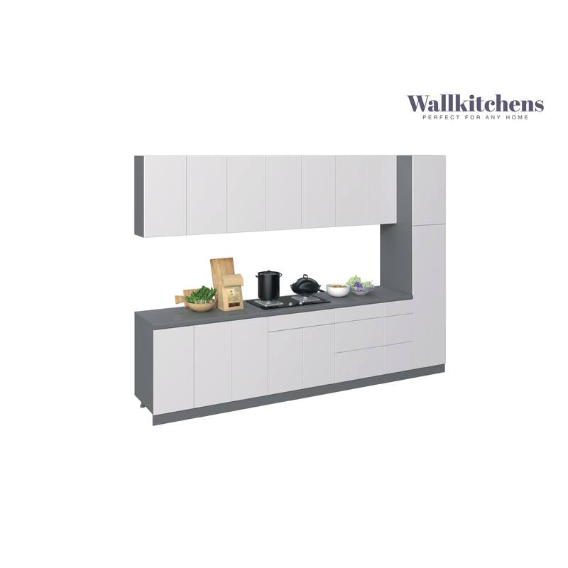 Kitchen Metropolitan Collection White Gloss Color Base Size 11Ft Wide - 132x24 - White