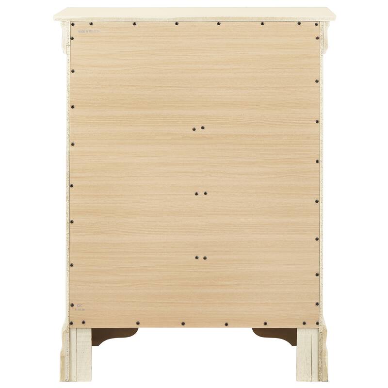 Passion Furniture Louis Phillipe Cherry 4 Drawer Chest of Drawers - 31"L x 16"W x 41"H
