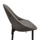 preview thumbnail 41 of 83, Amalfi Mid-Century Modern Upholstered Dining Chair - Open Back Side Chair with Metal Legs for Kitchen, Dining Room & Living Room