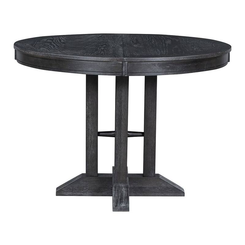 5 PCS Dining Set for 4 - Extendable Round Table with 4 Upholstered Chairs