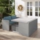 preview thumbnail 9 of 29, Corvus Martinka Aluminum 7-piece Wicker Outdoor Patio Dining Set