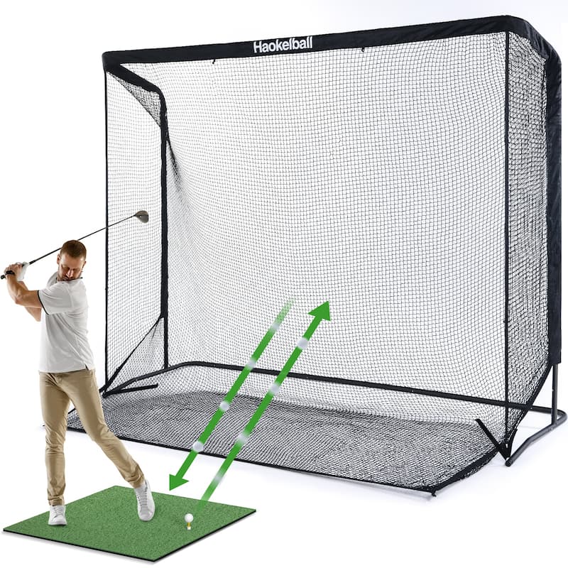 Haokelball Golf Net 10x7.5ft Golf Practice Net with Target Cloth Heavy Duty Golf Hitting Net