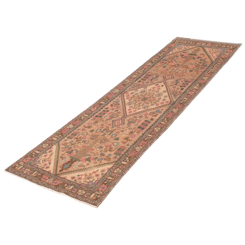 ECARPETGALLERY Hand-knotted Antalya Vintage Tan Wool Rug - 2'9 x 8'11