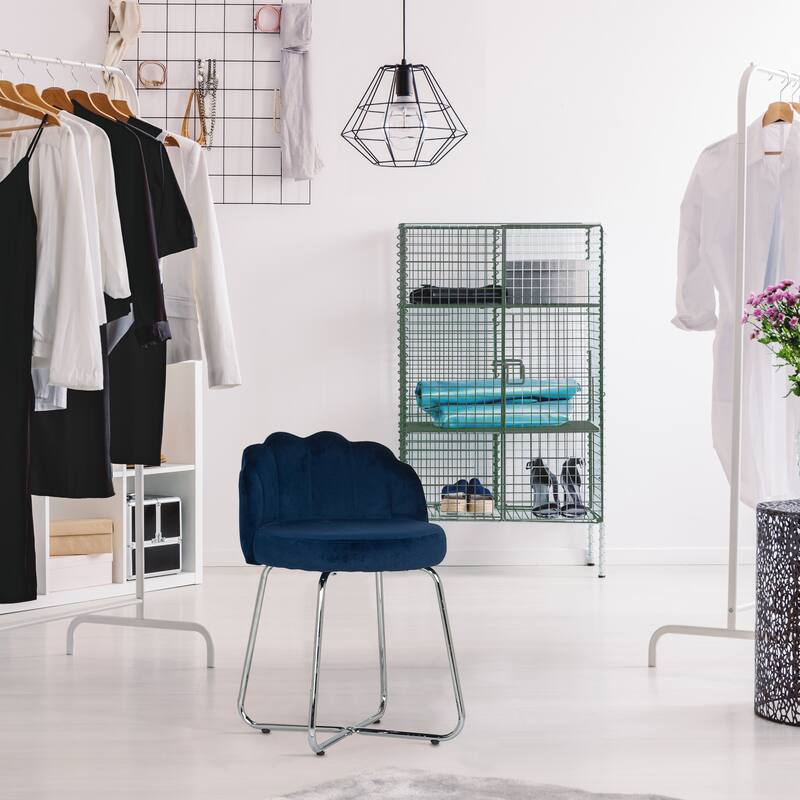 Hillsdale Furniture Catalina Metal Vanity Stool - 25.25H x 20.5W x 20.5D