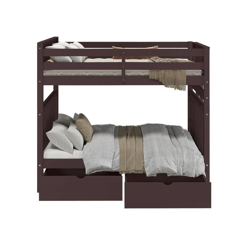 Taylor & Olive Trillium Full over Full Bunk Bed, 2 Drawers
