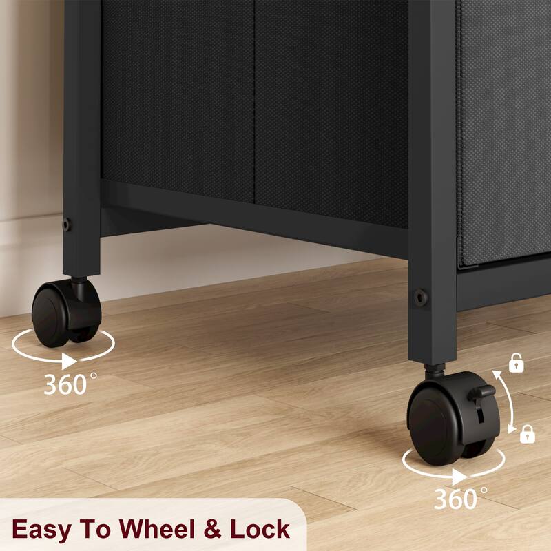 Mobile Filing Cabinet Printer Stand Fits A4 or Letter Size with Drawers