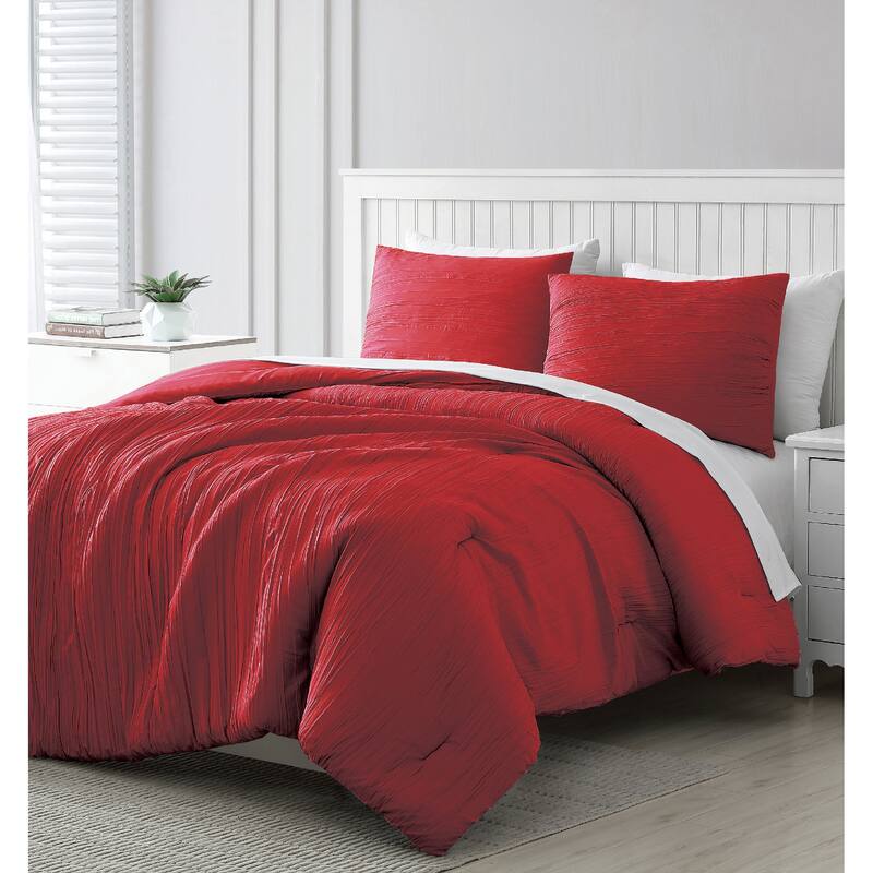 Greenport Crinkle Comforter Set with Shams