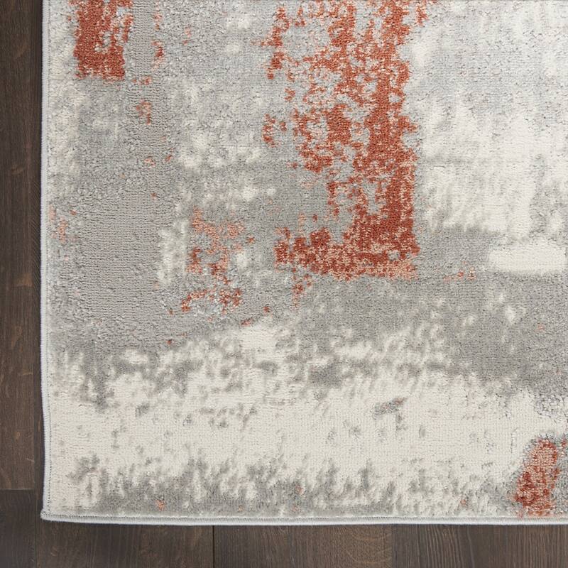 Abstract Modern Non Skid Low Pile Area Rug