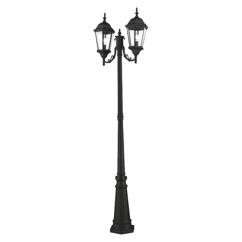 Livex Lighting Hamilton 2 Light 86" Tall Outdoor Multi Head Post Light