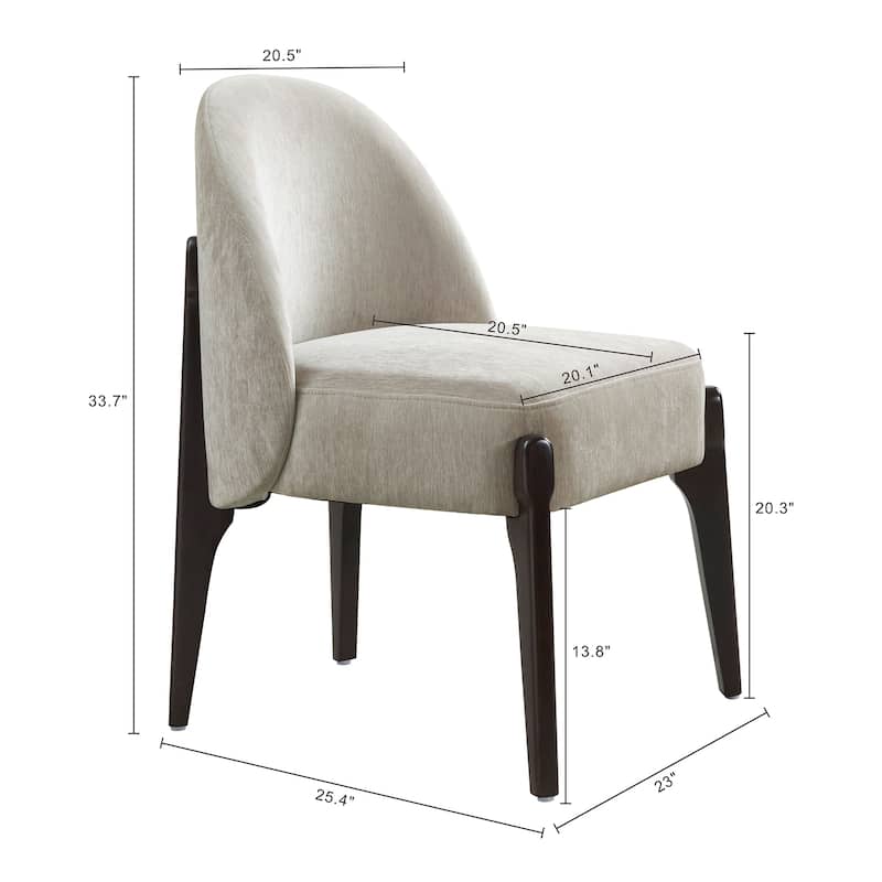 Oslo Chenille Wood Side Chair Set of 2