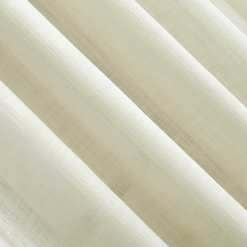 Clean Window Basketweave Anti-Dust Semi-Sheer Curtain Panel, Single Panel