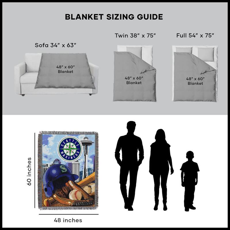 MLB Woven Tapestry Throw Blanket