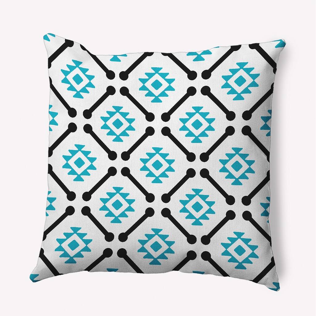 Modern Tribal Pattern Indoor/Outdoor Throw Pillow