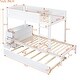 preview thumbnail 27 of 34, Twin-Over-Twin Bunk Bed with Twin size Trundle, Storage and Desk