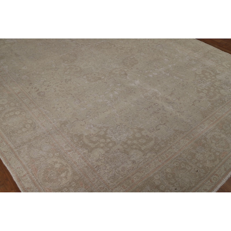 Tabriz Persian Area Rug Handmade Vintage Wool Carpet - 8'3"x 10'4"