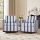 preview thumbnail 55 of 154, Set of 2 Modern Swivel Accent Armchairs Upholstered Arm Chairs