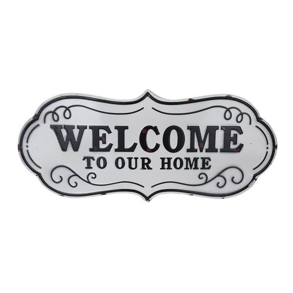 26.5" Rustic Weathered "Welcome to Our Home" Wall Decoration - N/A