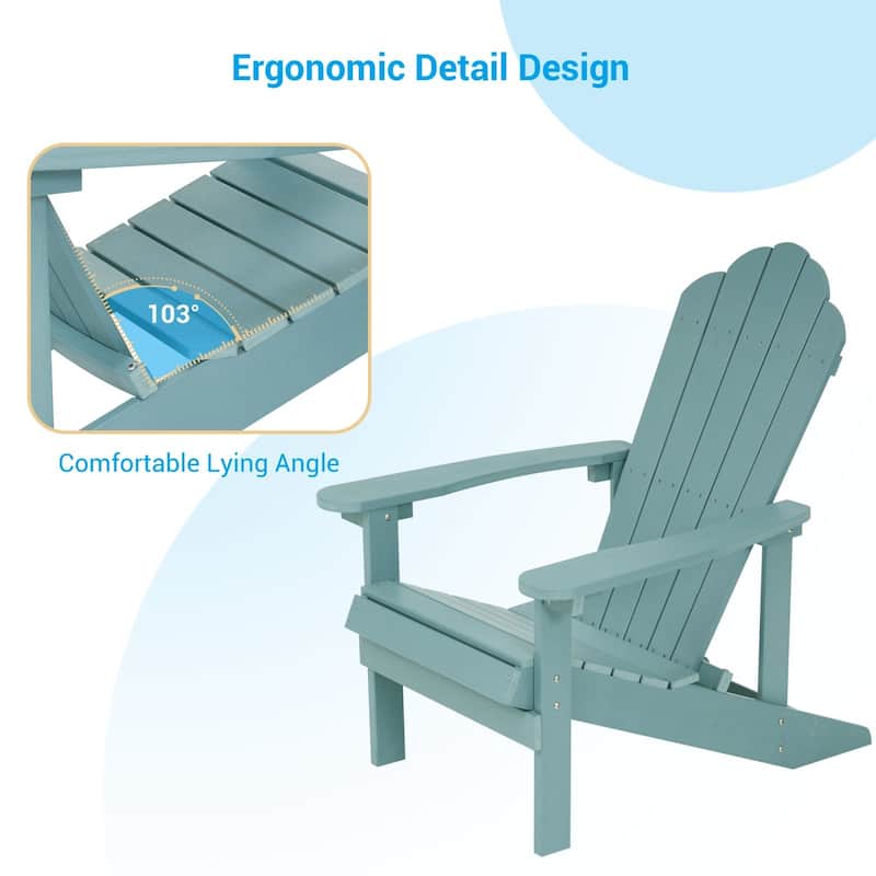 BONOSUKI Patio Adirondack Chairs Weather-resistant(Set of 2)