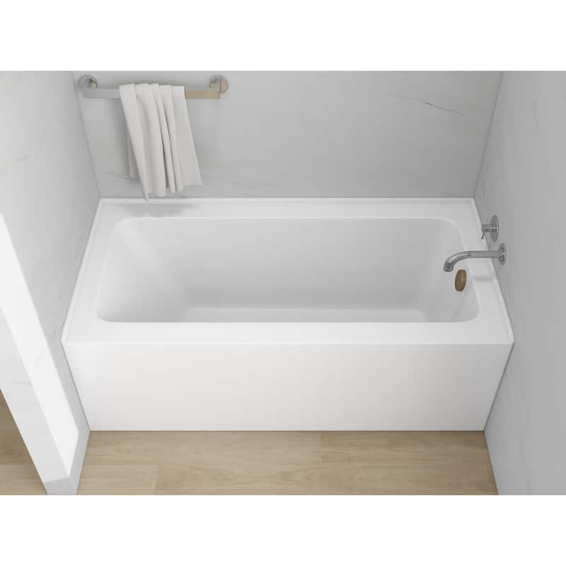 Vanity Art Alcove Soaking Acrylic Bathtub