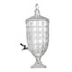 preview thumbnail 3 of 3, A&B Home Clear and Polished Silver 21-inch Grid Pattern Lidded Drink Dispenser