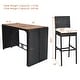 preview thumbnail 5 of 4, 7 PCS Outdoor Dining Set Patio Wicker Bar Table Set with Cushions