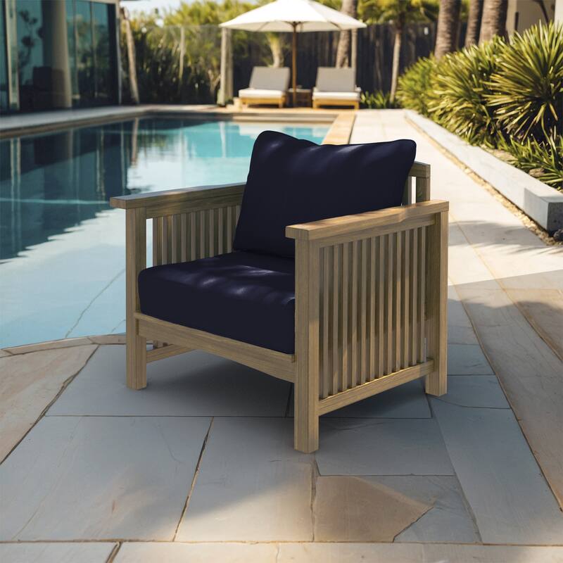 California Umbrella Outdoor Deep Seat Cushion Set, 24" x 48", 5.5" Thick Seat, Solstice Olefin Fabric