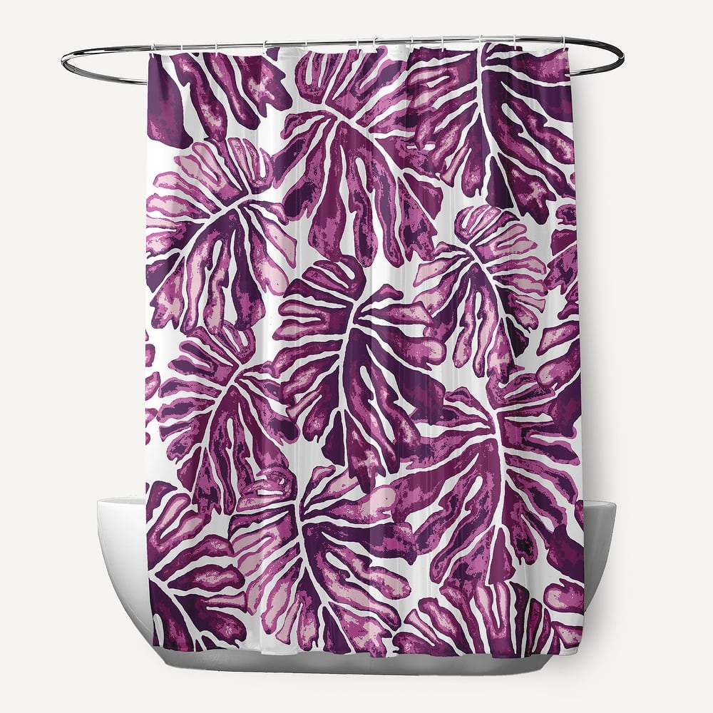 Palm Leaves, Floral Print Shower Curtain
