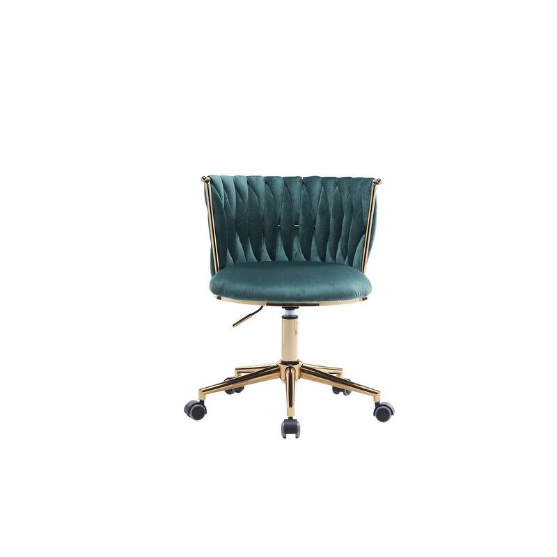 Modern/Luxury Upholstered Adjustable Swivel Office Chair with Wheels