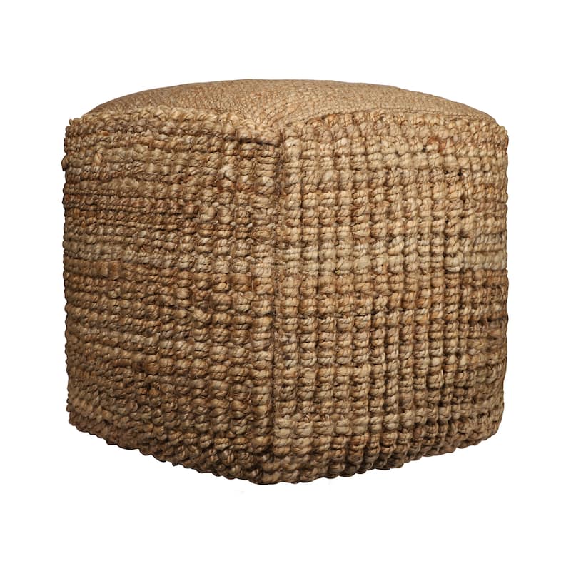 Sevita Natural Farmhouse Solid Hand-Made Pouf