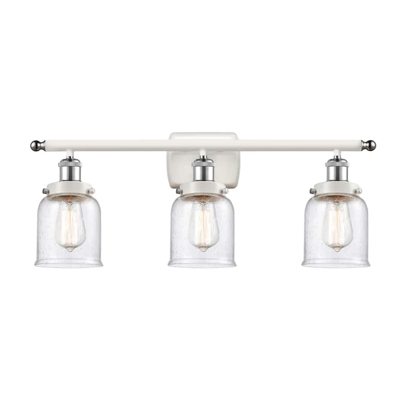 Innovations Lighting Ballston Urban Bell - 3 Light 26" Bath Vanity Light - White and Polished Chrome/Seedy
