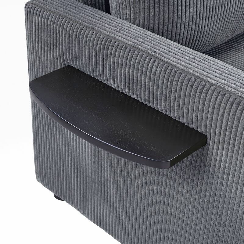 Sleeper Sofa Loveseat Sofa with a Foldable Mattress and Storage Pocket and Two USB Ports - 2 Seat